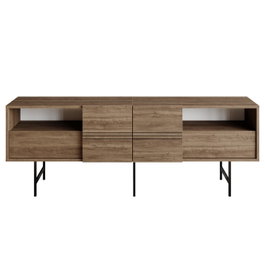 Hanah Home Soporte de TV Derin - Nogal y Negro
